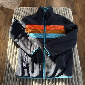Cotopaxi Multicolor Fleece Jacket - Navy, Orange, Blue